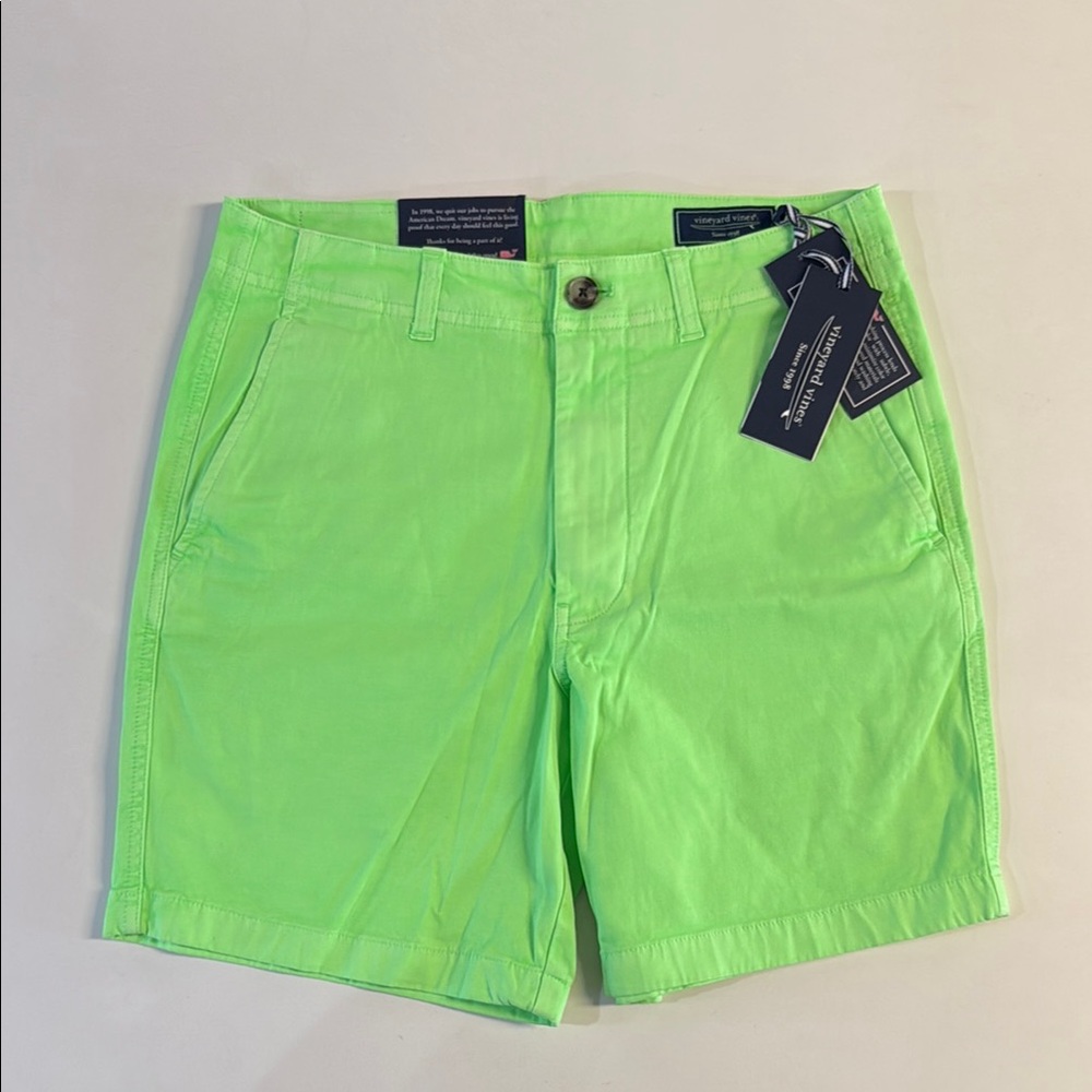 *NWT New Vineyard Vines 7" Island Shorts Men's Size 30 Green Gecko